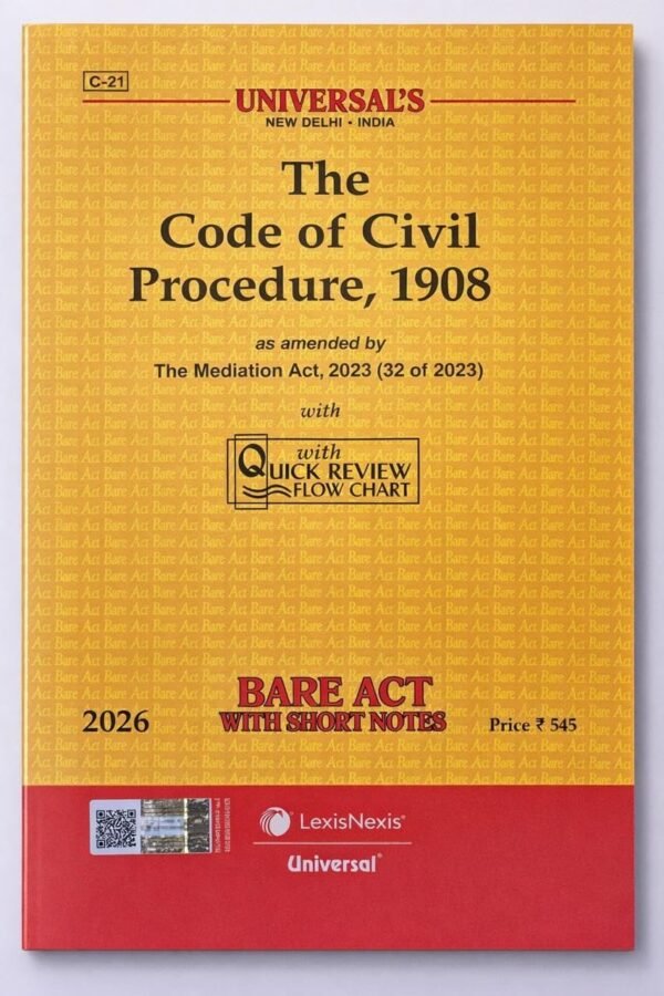 71xKc8isTKL._SL1280_ Code of Civil Procedure,1908 as amended by The Mediation act 2023 - 2024 edition LexisNexis Editorial Board of Universal Law Publishing