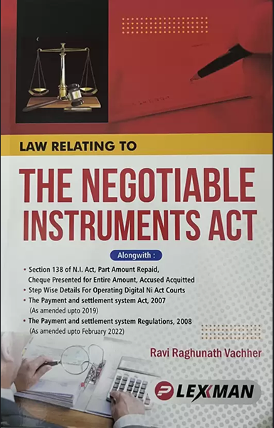 Law Relating To The Negotiable Instruments Act, 1881 (Ravi Raghunath Vachher) (Paperback, RAVI RAGHUNATH VACHHER) [Hardcover] Ravi Raghunath Vachher