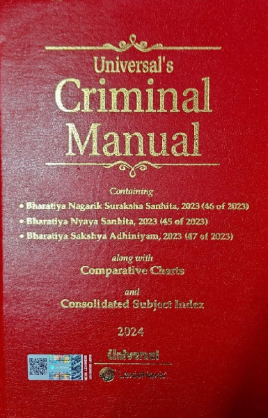 Lexis Nexis's, Criminal Manual (Bnss, Bns, Bsa) - Edition 2024 [Hardcover]