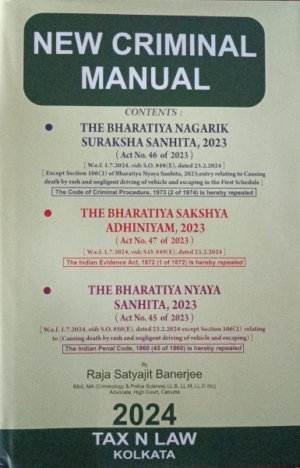 New Criminal Manual (tax n law) [Hardcover] Raja Satyajit Banerjee