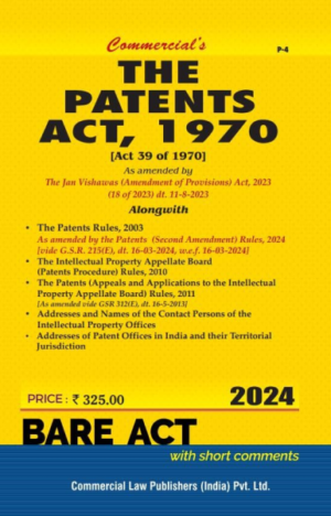 Professional's 2024 The Patents Act, 1970 [Paperback] Professionals