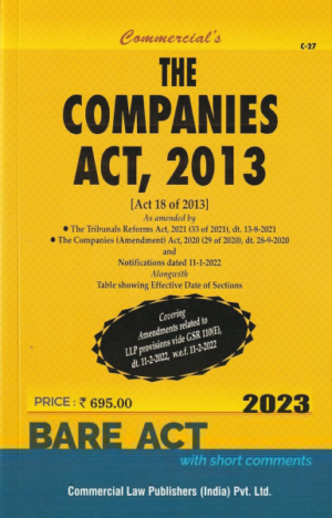 The Companies Act, 2013- 2023/Edition [Paperback] Bare Act