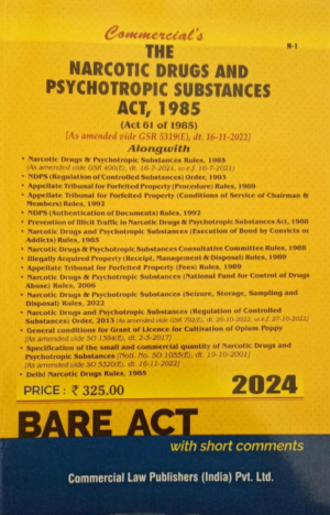 The Narcotic Drugs And Psychotropic Substances Act, 1985 - 2023/Edition [Paperback] Bare Act