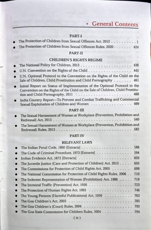 Sriniwas's Child Sexual Abuse Laws, Commentary on POCSO Act 2012 & Rules, Second Edition [Paperback] SRINIWAS'S