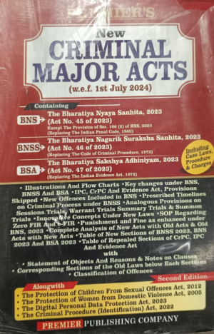 new criminal major acts 2024 [Paperback] premier