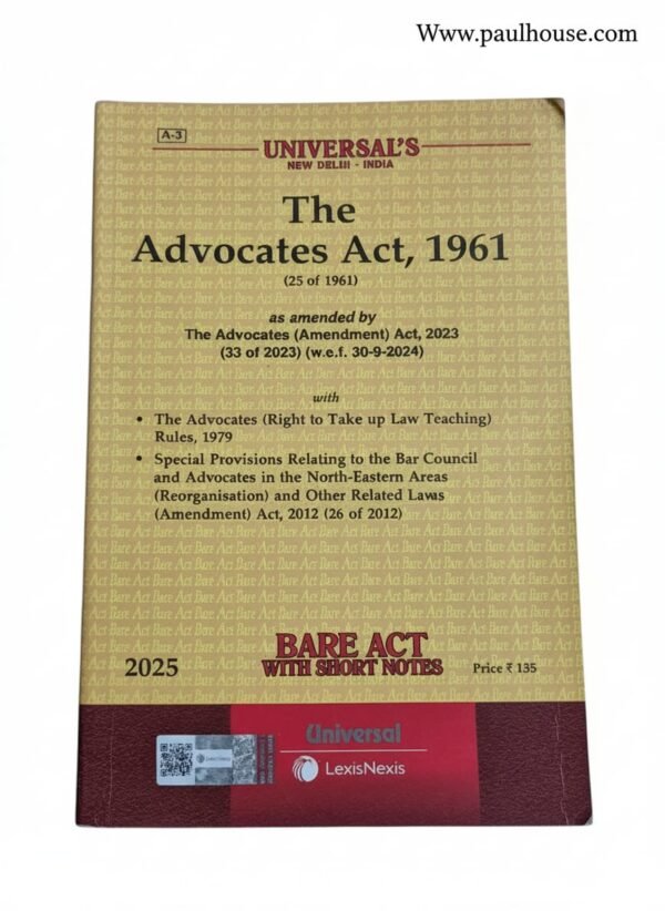 THE ADVOCATES ACT,1961