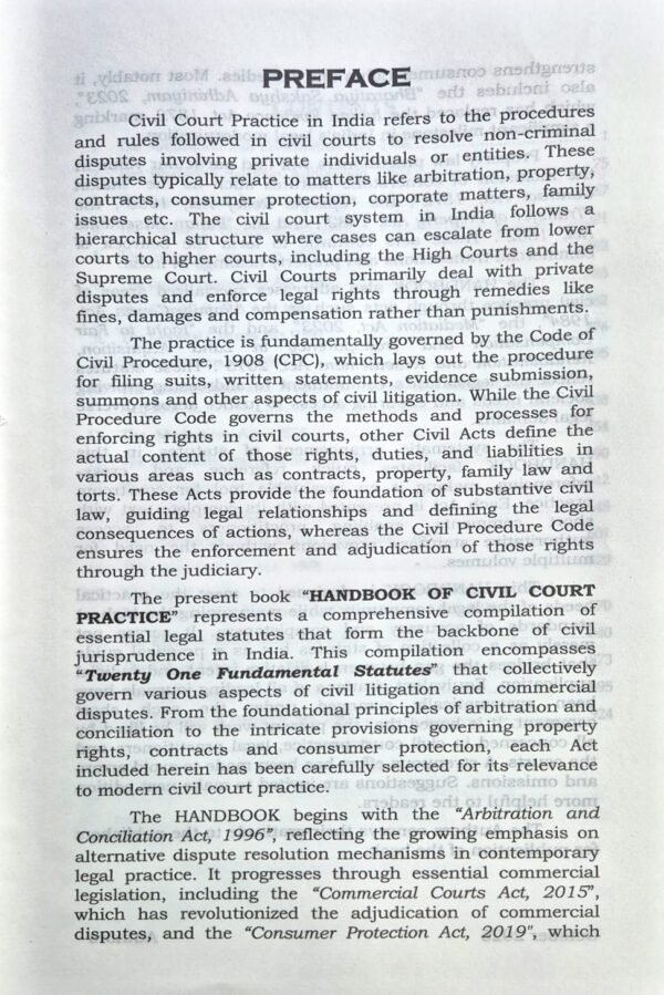 Handbook of Civil Court Practice (As Amended Up-To-Date): A Comprehensive Guide to Indian Civil Law