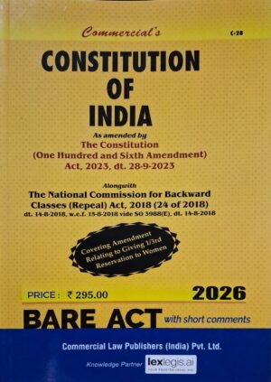 Constitution Of India  (Paperback, COMMERCIAL LAW PUBLISHERS)