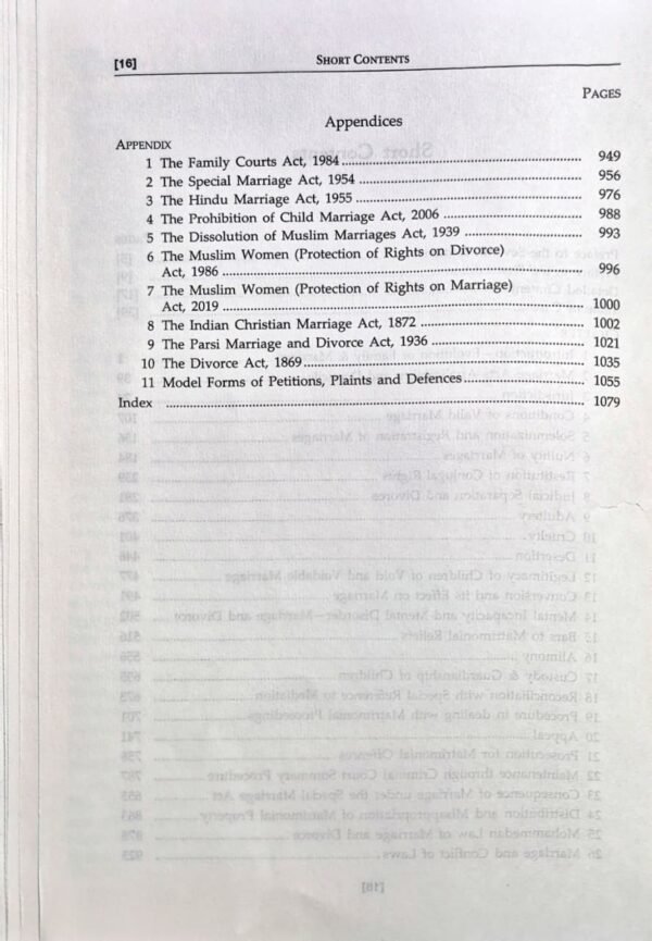 Marriage and Divorce by A.N. Saha, Seventh Edition, Legal Reference Book, Eastern Law House Publication