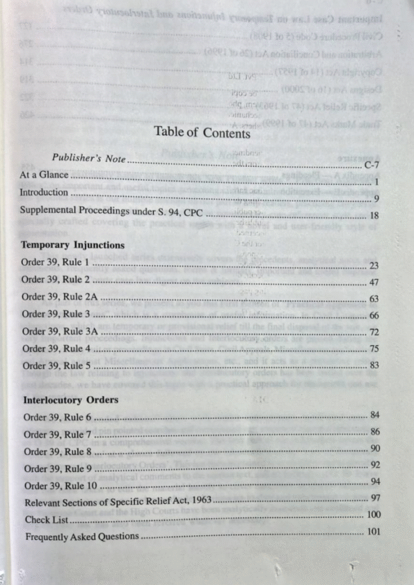 Practical Approach to Law of Injunctions