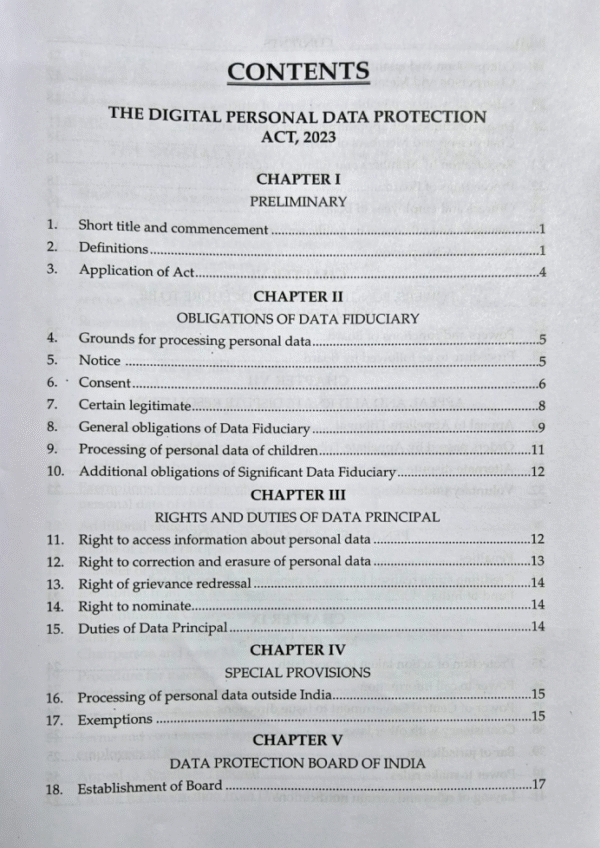 The Digital Personal Data Protection Act 2023 with DPDPA Compliance Handbook & Checklist Guide, Edited by Saakar S. Yadav, 2026 Edition