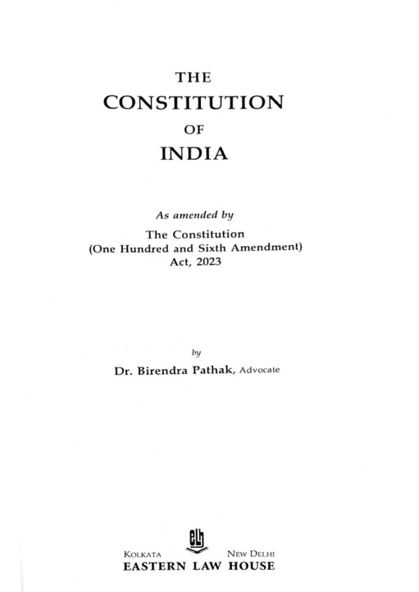 The Constitution of India by Dr. Birendra Pathak