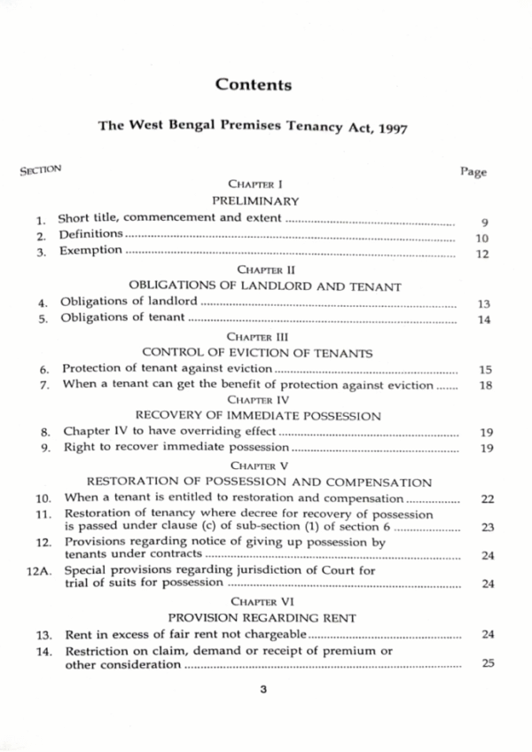 The West Bengal Premises Tenancy Act 1997