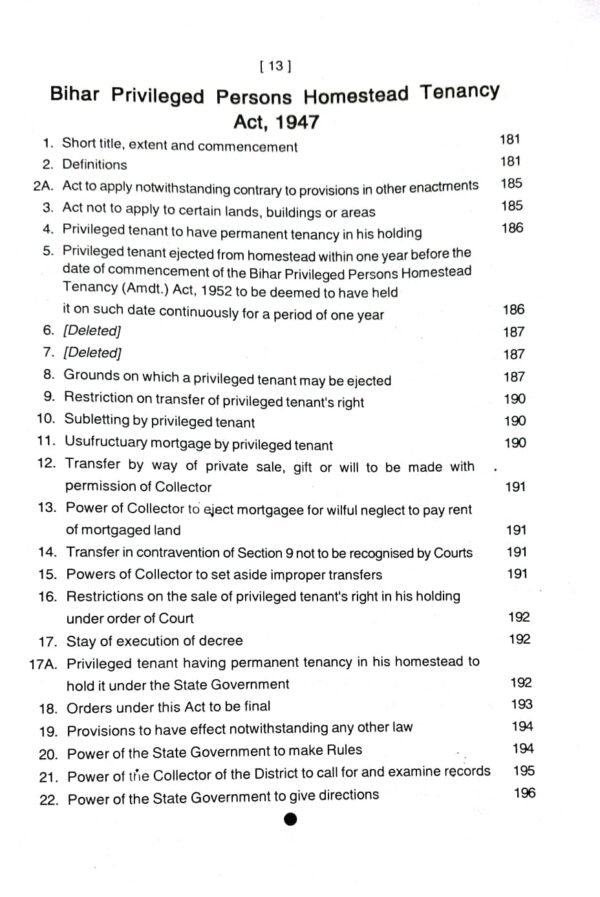 Land Laws of Bihar Acts and Rules