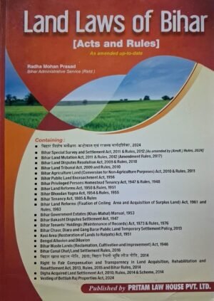 Land Laws of Bihar Acts and Rules